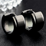 Villain Huggie Earrings Stainless Steel Smooth Round Beer Wreath Jewelry