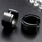 Villain Huggie Earrings Stainless Steel Smooth Round Beer Wreath Jewelry
