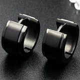 Villain Huggie Earrings Stainless Steel Smooth Round Beer Wreath Jewelry