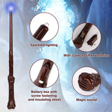 2 Piece Wizard Wands Sound Illuminating Toy Wand for Kids Girls Party Costume