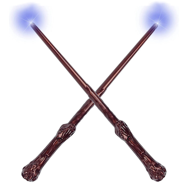 2 Piece Wizard Wands Sound Illuminating Toy Wand for Kids Girls Party Costume
