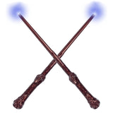 2 Piece Wizard Wands Sound Illuminating Toy Wand for Kids Girls Party Costume