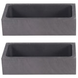 2 Pcs 1 KG Graphite Ingot Mold Crucible Mould for Melting Casting Refining
