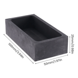 2-Piece 1KG Graphite Ingot Mold Crucible for Melting Casting