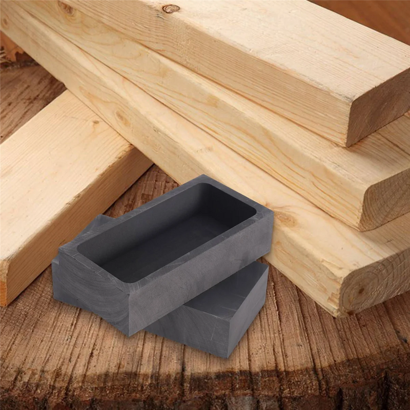 2 Pieces 1 KG Graphite Ingot Mold for Metal Melting