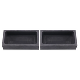 2-Piece 1KG Graphite Ingot Mold Crucible for Melting Silver Aluminum Copper