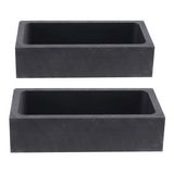2-Piece 1KG Graphite Ingot Mold Crucible for Melting Casting