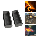 2 Pcs 1 KG Graphite Ingot Molds for Melting Silver Aluminum Copper