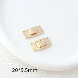 2 Pieces 14K Copper Clad K Buckle Smooth Face Watch Buckle DIY Jewelry
