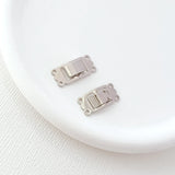 2 Pieces 14K Copper Clad K Buckle Smooth Face Watch Buckle DIY Jewelry