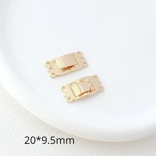 2 Pieces 14K Copper Clad K Buckle Smooth Face Watch Buckle DIY Jewelry