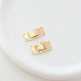2 Pieces 14K Copper Clad K Buckle Smooth Face Watch Buckle DIY Jewelry