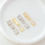 2 Pieces 14K Copper Clad K Buckle Smooth Face Watch Buckle DIY Jewelry