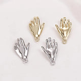 2 Pcs 14k Copper Wrapped K Minimalist Punk Gesture Pendant Diy Bracelet Necklace