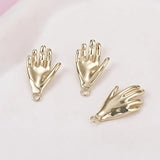2 Pcs 14k Copper Wrapped K Minimalist Punk Gesture Pendant Diy Bracelet Necklace