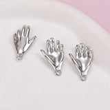 2 Pcs 14k Copper Wrapped K Minimalist Punk Gesture Pendant Diy Bracelet Necklace