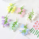 2 Hand-woven Glass Rice Bead Flower Pendant 30 * 49mm