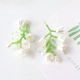 2 Hand-woven Glass Rice Bead Flower Pendant 30 * 49mm