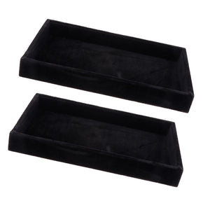2pc Red Grey Velvet Jewelry Display Tray Bracelet Watch Anklet Display Pad