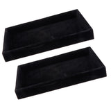2pc Red Grey Velvet Jewelry Display Tray Bracelet Watch Anklet Display Pad