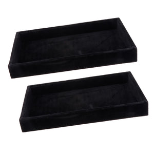 2pc Red Grey Velvet Jewelry Display Tray Bracelet Watch Anklet Display Pad