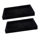 2pc Red Grey Velvet Jewelry Display Tray Bracelet Watch Anklet Display Pad