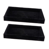2pc Red Grey Velvet Jewelry Display Tray Bracelet Watch Anklet Display Pad
