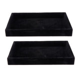 2pc Red Grey Velvet Jewelry Display Tray Bracelet Watch Anklet Display Pad