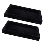 2pc Red Grey Velvet Jewelry Display Tray Bracelet Watch Anklet Display Pad