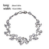 Zircon Hand Wrist Jewelry Party Decorative Bangle Craft Leaf Decoration