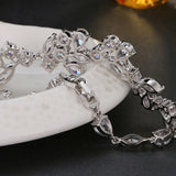 Zircon Hand Wrist Jewelry Party Decorative Bangle Craft Leaf Decoration