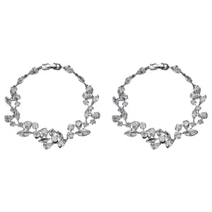 Zircon Hand Wrist Jewelry Party Decorative Bangle Craft Leaf Decoration