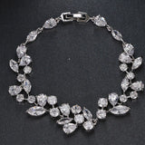 Zircon Hand Wrist Jewelry Party Decorative Bangle Craft Leaf Decoration