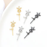 2 Pieces Copper Clad Star Cane with Zircon DIY Jewelry Baroque Pearl Pin
