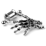 2 Pieces Skeleton Hand Ear Tunnels Plugs Stainless Steel Body Jewelry