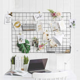 2pcs Hanging Basket Shelf Flower Pot Holder for Wire Wall Grid Panel