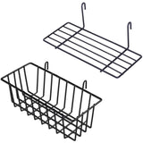 2pcs Hanging Basket Shelf Flower Pot Holder for Wire Wall Grid Panel