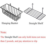 2pcs Hanging Basket Shelf Flower Pot Holder for Wire Wall Grid Panel