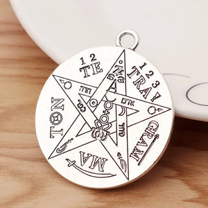 2 Large Pentagram Pentacle Charms Pendants for Jewellery Making 40x40mm
