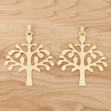 Large Tree Matt Charms Pendants for Necklace Making 98x77mm