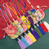 2 Peony Flower Fragrance Bag Brocade Empty Bag Antique Car Pendant Gift Bag