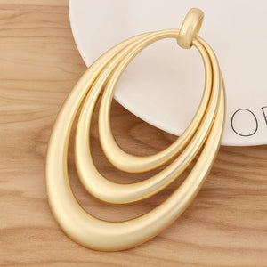 2 Huge Open 3 Circles Charms Pendants for Necklace Making 120x74mm