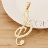 2 Large Treble Clef Musical Note Charms 85x32mm