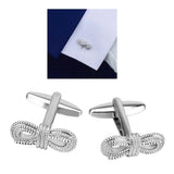 2 Mens Bow Shape Cufflinks Tuxedo Business Gift
