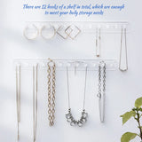 Acrylic Wall Mounted Jewelry Organizer Necklace Holder