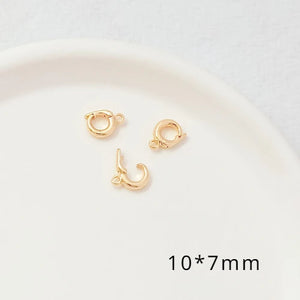 14K Copper Clad K Circular Buckle Pendant Closure Jewelry Accessories