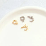 14K Copper Clad K Circular Buckle Pendant Closure Jewelry Accessories