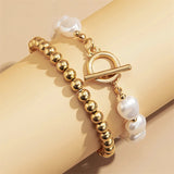 2 Boho Pearl Bracelet Set Hip-Hop Ladies Bracelet Party Jewelry