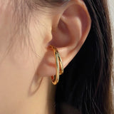 Matte Silver Hook Shaped Ear Clip Set, Non-pierced Charms