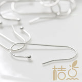 2 Solid Sterling Silver Earring Hooks 925 Silver Earring Posts Hoops